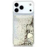 Guess Liq. Glitter 4 Charms Case til iPhone 17 Pro - Guld