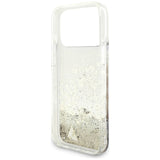 Guess Liq. Glitter 4 Charms Case til iPhone 17 Pro - Guld