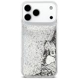 Glitter Charms til iPhone 17 Pro - sølv