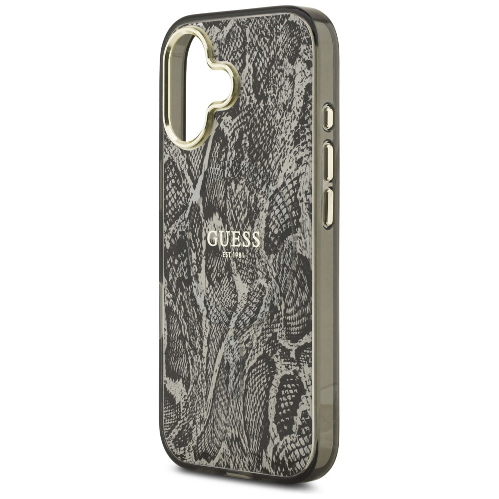 Guess Python Pattern MagSafe Case til iPhone 17 - sort