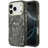 Guess Python Pattern MagSafe Case til iPhone 17 Pro - sort