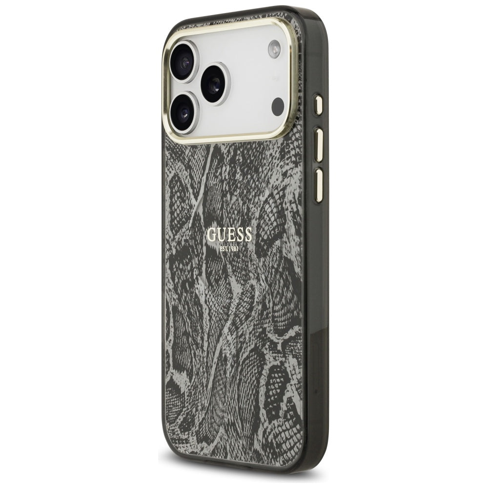 Guess Python Pattern MagSafe Case til iPhone 17 Pro Max - sort