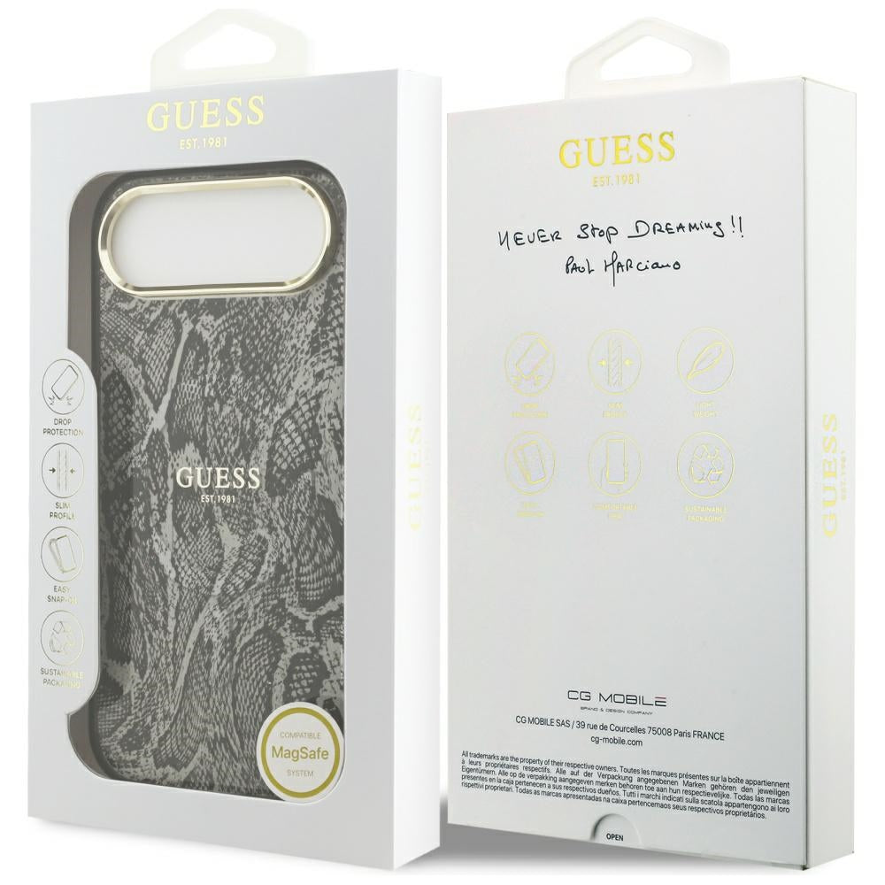 Guess Python Pattern MagSafe Case til iPhone Air - sort