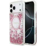 Guess Resin Bottom Glitter MagSafe Case til iPhone 17 Pro Max - Pink
