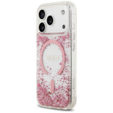 Guess Resin Bottom Glitter MagSafe Case for iPhone 17 Pro - Pink
