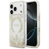 Guess Resin Bottom Glitter MagSafe Case til iPhone 17 Pro - Guld