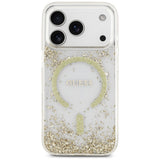 Guess Resin Bottom Glitter MagSafe Case til iPhone 17 Pro - Guld
