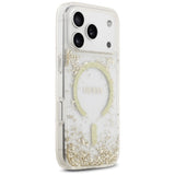 Guess Resin Bottom Glitter MagSafe Case til iPhone 17 Pro - Guld