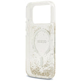 Guess Resin Bottom Glitter MagSafe Case til iPhone 17 Pro - Guld