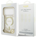 Guess Resin Bottom Glitter MagSafe Case til iPhone 17 Pro - Guld