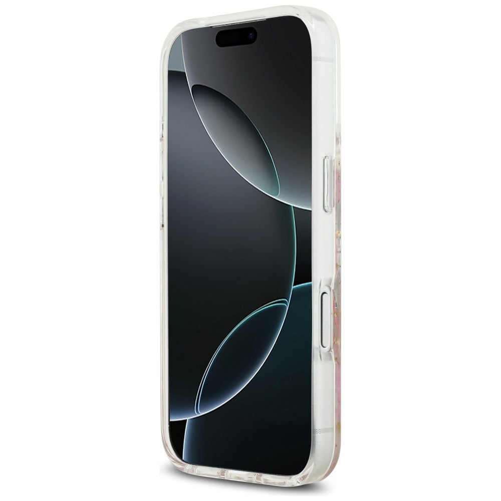 Guess Resin Flowers Glitter MagSafe Case til iPhone 17 Pro - Pink