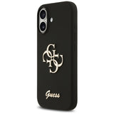 Guess Silicone Big 4G Script Case til iPhone 17 - sort