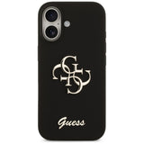 Guess Silicone Big 4G Script Case til iPhone 17 - sort