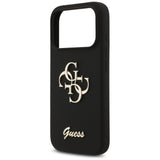 Guess Silicone Big 4G Script Case til iPhone 17 Pro - sort