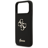 Guess Silicone Big 4G Script Case for iPhone 17 Pro Max - Black
