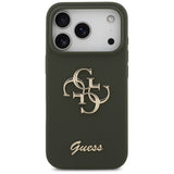 Guess Silicone Big 4G Script Case for iPhone 17 Pro Max - Green