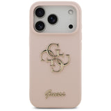 Guess Silicone Big 4G Script Case for iPhone 17 Pro - Pink