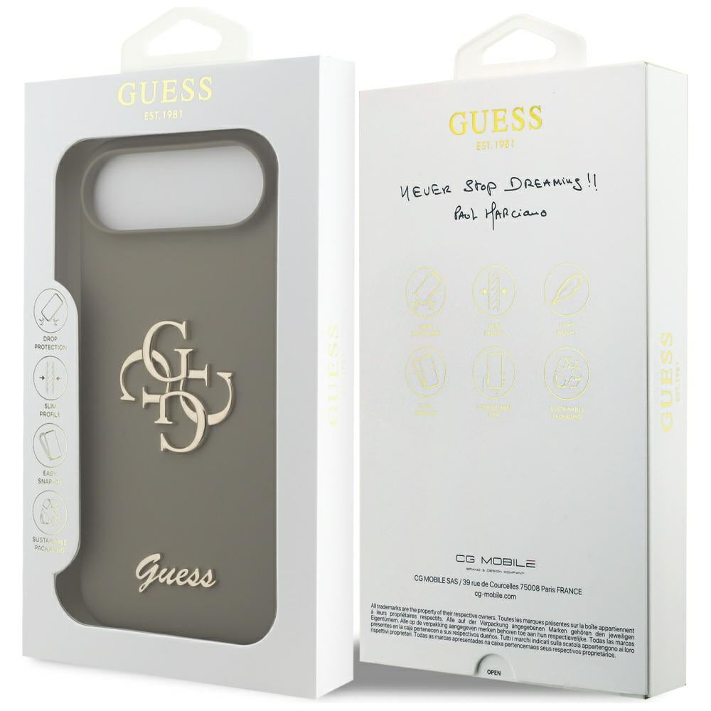 Guess Silicone Big 4G Script Case til iPhone Air - Brown