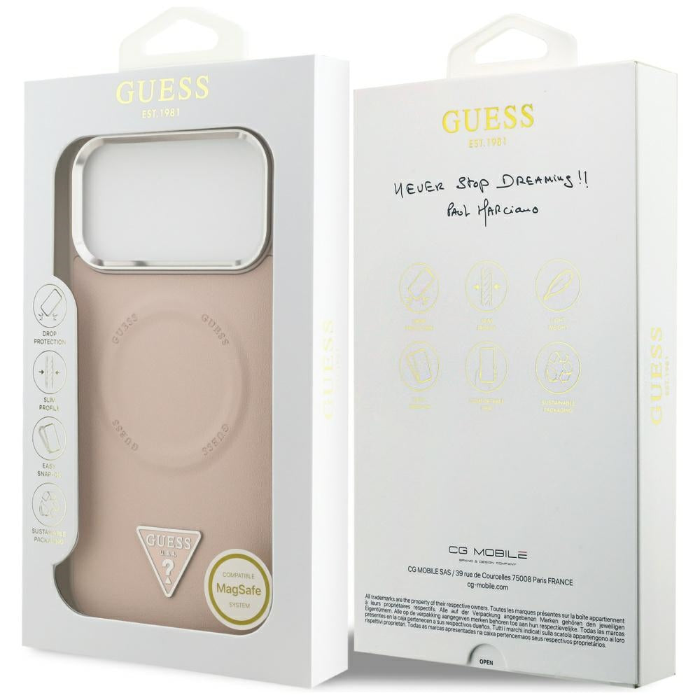 Guess Triangle Logo MagSafe Case til iPhone 17 Pro Max - Pink