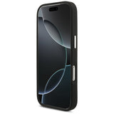 Karl Lagerfeld FW Grained Karl & Choupette Heads Pins & Logo iPhone 17 Pro Case - Black