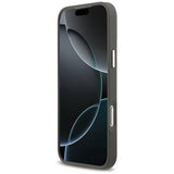 Karl Lagerfeld FW Grained Karl & Choupette Heads Pins & Logo iPhone 17 Pro Max Case - Gray