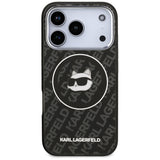 Karl Lagerfeld IML Choupette Head Logo MagSafe Case for iPhone 17 Pro Max - Black
