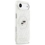 Karl Lagerfeld IML Glitter Karl&Choupette Heads Logo MagSafe Case for iPhone Air - Gray