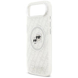 Karl Lagerfeld IML Glitter Karl&Choupette Heads Logo MagSafe Case for iPhone Air - Gray