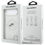 Karl Lagerfeld IML Glitter Karl&Choupette Heads Logo MagSafe Case for iPhone Air - Gray