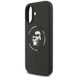 Karl Lagerfeld Silicone Karl&Choupette Ring MagSafe Case for iPhone 17 - Black