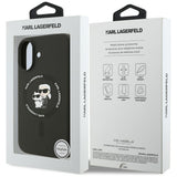 Karl Lagerfeld Silicone Karl&Choupette Ring MagSafe Case for iPhone 17 - Black