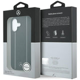 Mercedes Leather Star Pattern Stripes MagSafe case for iPhone 17 - black