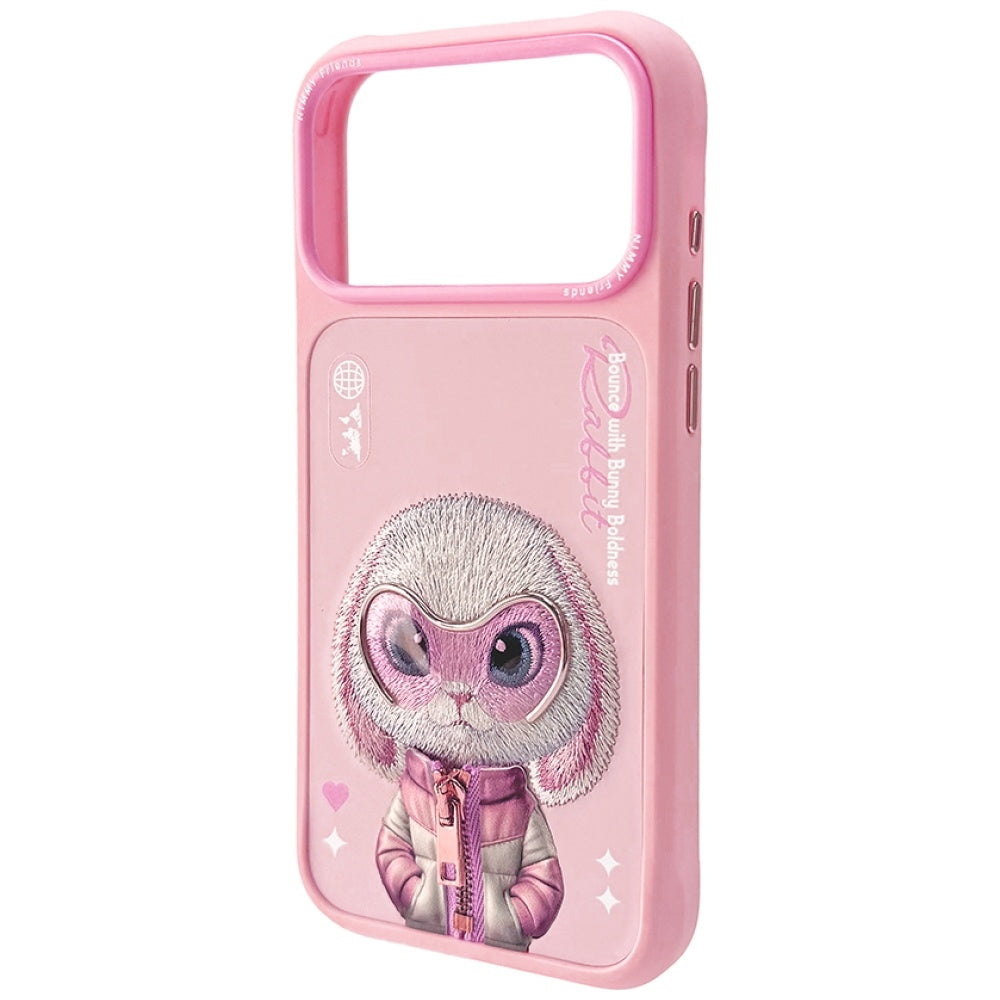 Nimmy Cool&Cute 2.0 Rabbit-hylster til iPhone 17 Pro Max - pink