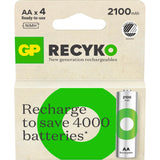 Batteri Recyko NiMH AA HR6 2100mAh 4-Pak
