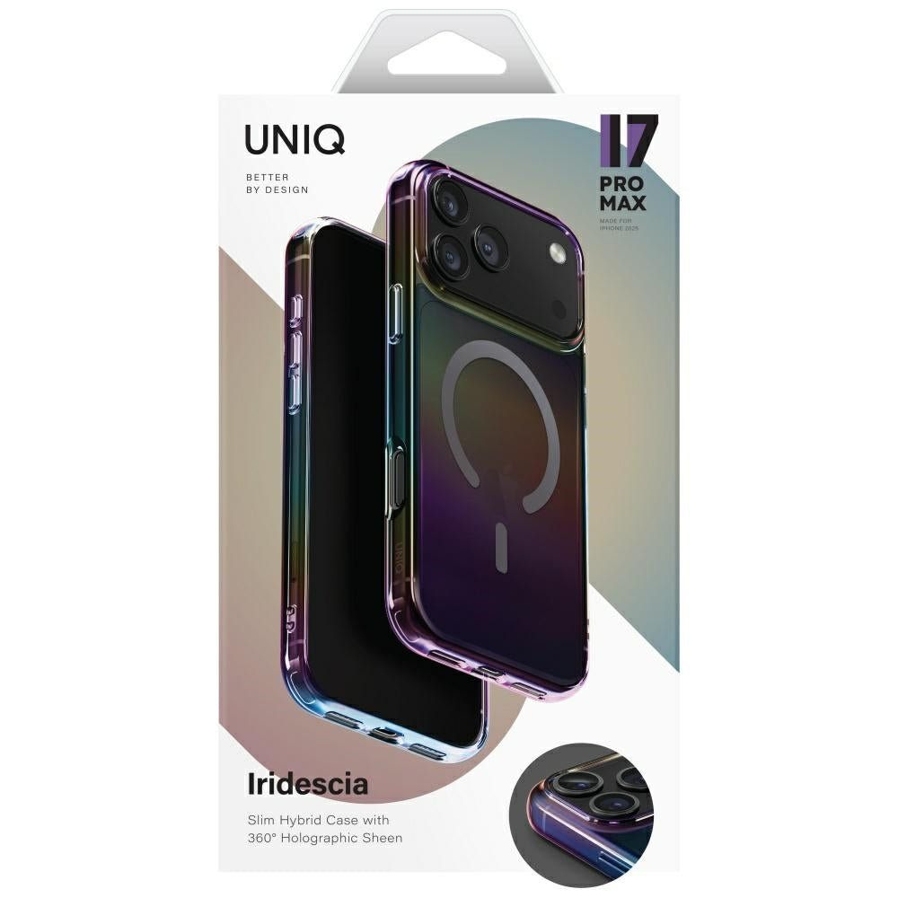 Uniq Iridescia Case til iPhone 17 Pro Max Magclick opladning - flerfarvet