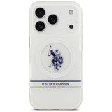 US Polo DH og Bottom Stripe Logo MagSafe Case til iPhone 17 Pro - Hvid