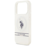 US Polo DH og Bottom Stripe Logo MagSafe Case til iPhone 17 Pro - Hvid