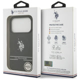US Polo DH og Bottom Stripe Logo MagSafe Case til iPhone 17 Pro - sort