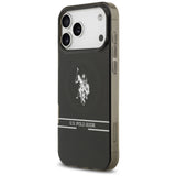 US Polo DH and Bottom Stripe Logo MagSafe Case for iPhone 17 Pro Max - Black