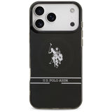 US Polo DH and Bottom Stripe Logo MagSafe Case for iPhone 17 Pro Max - Black