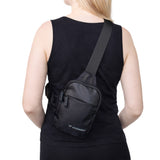 Wozinsky WMS-W1 Unisex Mini skuldertaske Vandtæt dobbelt-kammer til telefon - sort