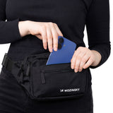 Wozinsky WSB-W1 unisex skuldertaske med justerbar rem, vandtæt - sort