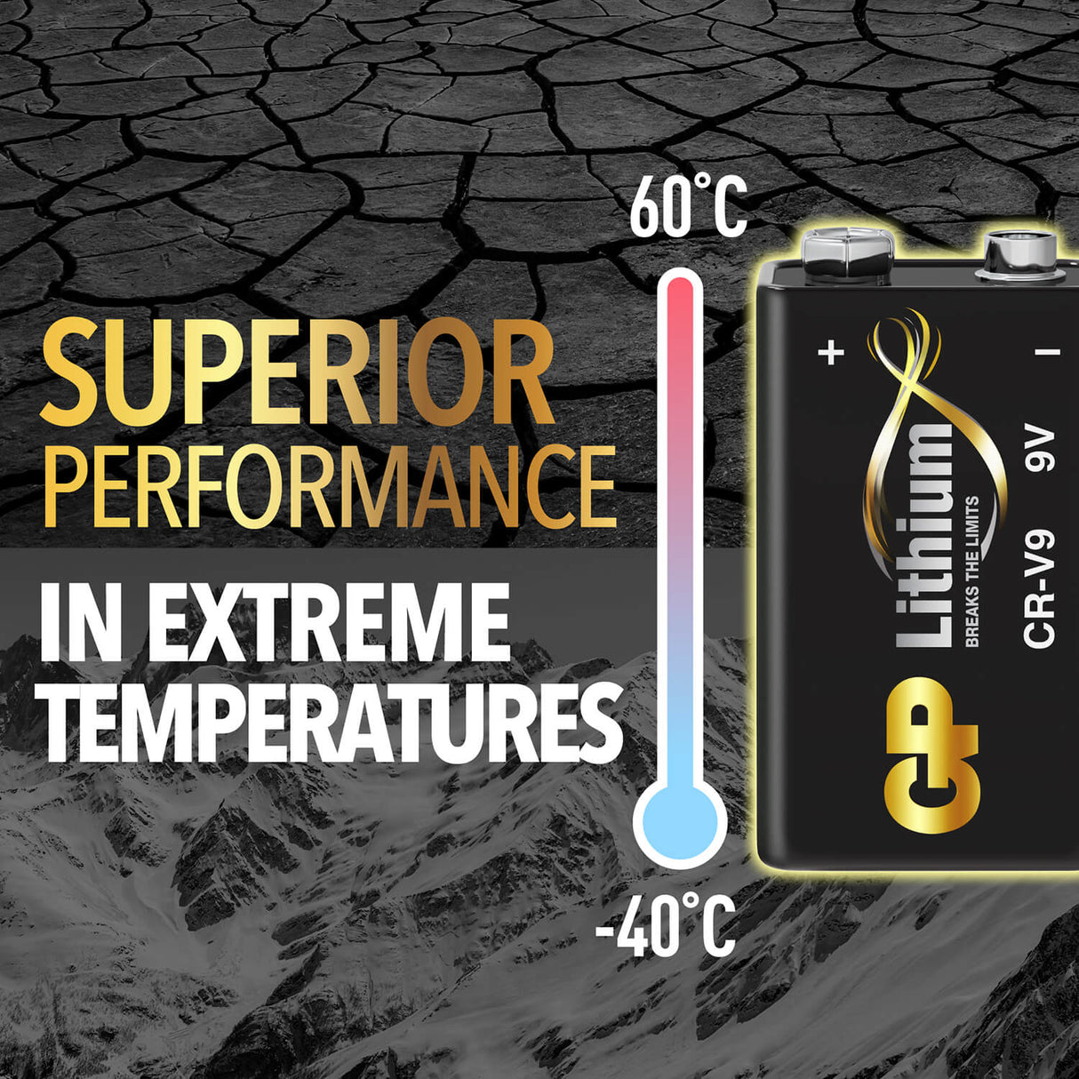 Batteri 9V Litium 1-Pak