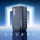 Wozinsky 240W GaN QC3 Ladestation - sort