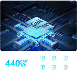 Wozinsky WSL-440 440W GaN QC3 Ladestation - sort