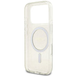 Guess IML Glitter Pearl Strap MagSafe Case for iPhone 17 Pro - Transparent