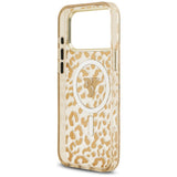 Guess Leopard Glitter MagSafe Case for iPhone 17 Pro Max - Brown