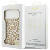 Guess Leopard Glitter MagSafe Case for iPhone 17 Pro Max - Brown