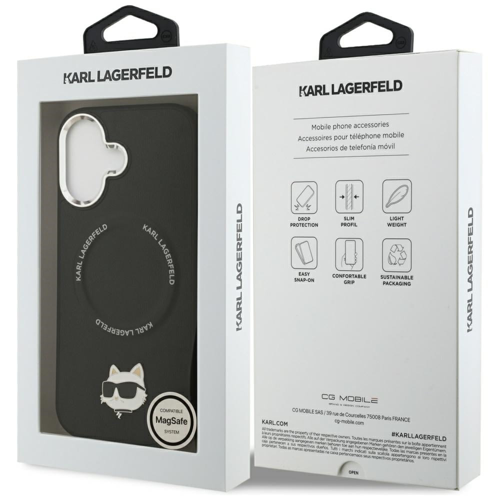 Karl Lagerfeld Choupette Pin MagSafe Case til iPhone 17 - sort