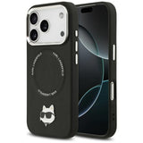 Karl Lagerfeld Choupette Pin MagSafe Case til iPhone 17 Pro - sort